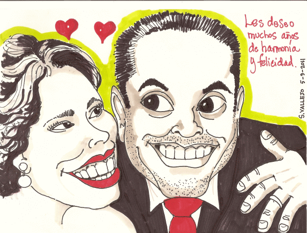 Caricature mariage boda 