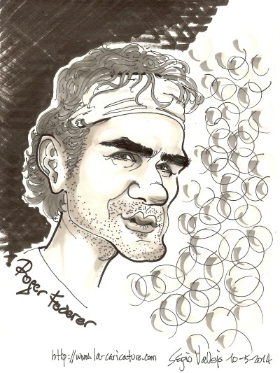 Roger Fédérer - La Caricature - Sergio Vallejo