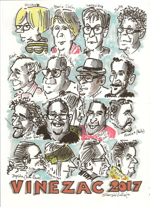 Festival Vinezac caricature et presse par Sergio Vallejo