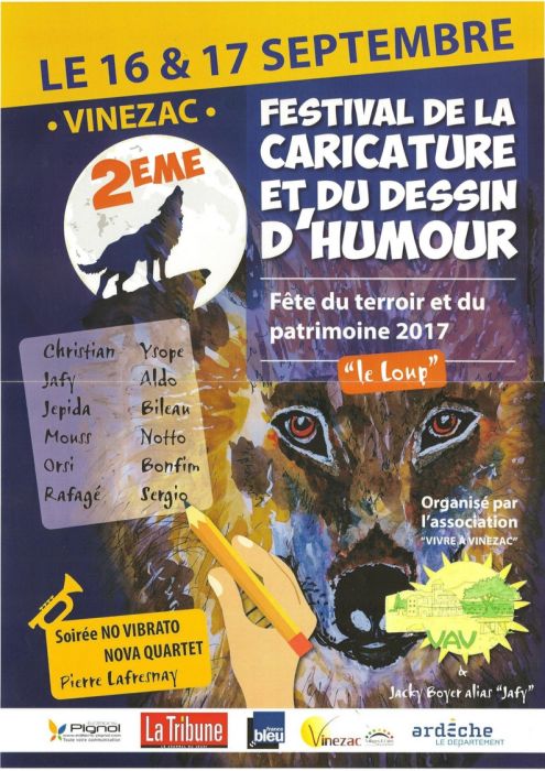 Festival caricature dessin humour Vinezac 2017