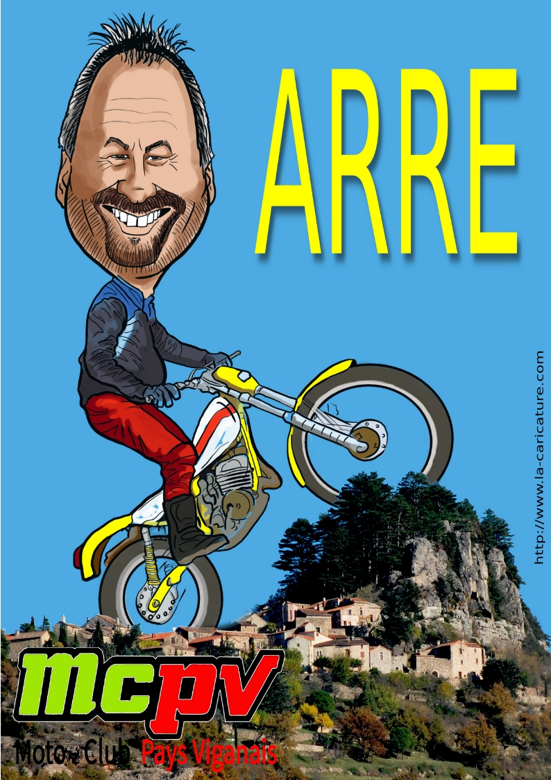 La Caricature - Affiche trial Arre 2019